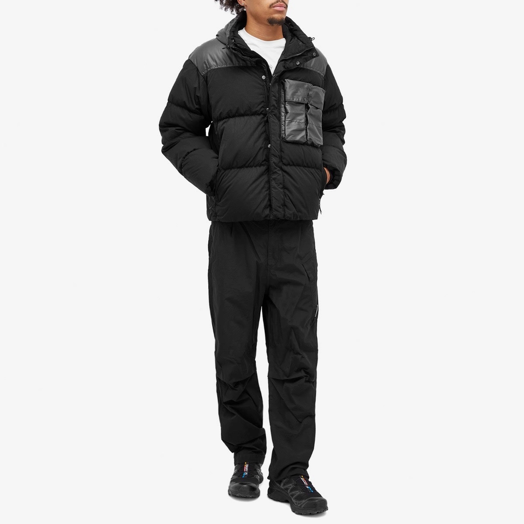 CP Company Men's Chrome-R Mixed Goggle Down Jacket Black